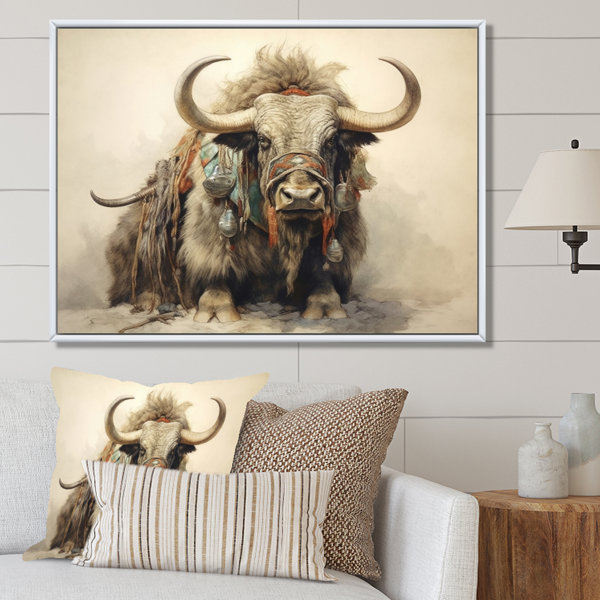 Union Rustic Wild Yak IV Framed On Canvas Print Wayfair